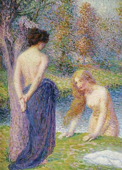 Hippolyte Petitjean Femmes au bain oil painting image